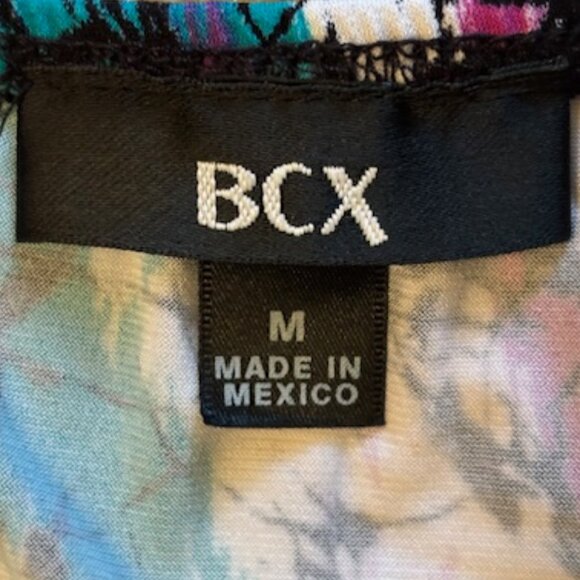 BCX Halter Top Size M Turquoise/Purple/Black/Cream - Picture 6 of 7